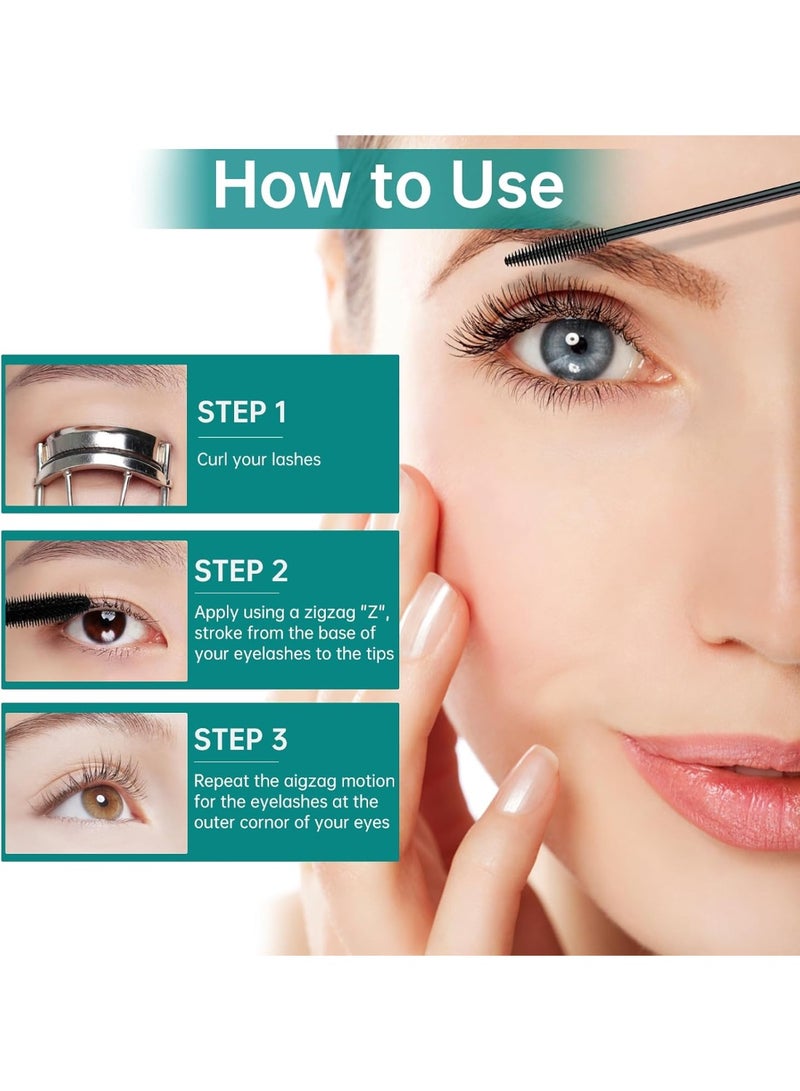 4D Silk Fiber Lash Mascara UK, 2 In 1 Waterproof Lengthening Mascara - Image 4